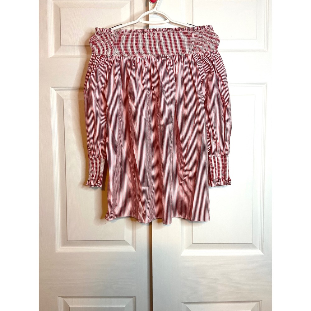 Lute Mone Off Shoulder Smocked VIntage Americana Blouse Top Medium HMT50917